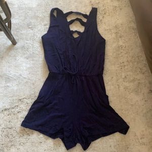 Knit cotton romper
